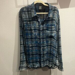 Blue Plaid Men's Shirt